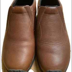 Merrell Mens Jungle Moc Leather Slip-On Shoe Chocolate Mahogany Brown sz 9 NEW
